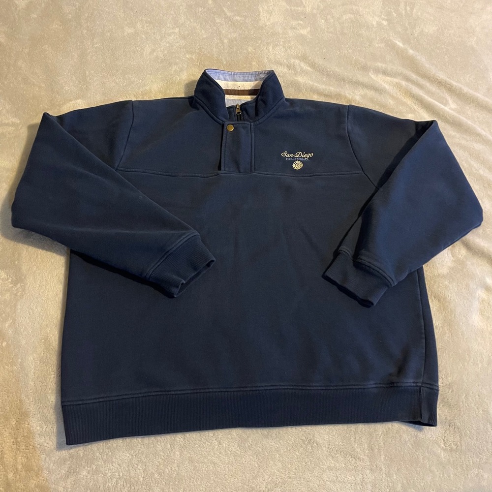 Vintage‎ San Diego California Pullover Sweatshirt Mens Large Blue Artisans 90s